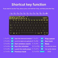 Ensemble clavier programmable sans fil USB Logitech MK240Nano 104 touches pour ordinateur portable et bureau, souris compacte portable silencieuse 1000 DPI en stock