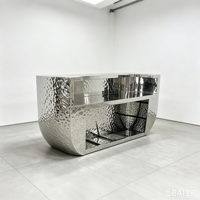 Table de bar à cocktails moderne haut de gamme en acier ROYAL METAL pour bar à domicile et usage hôtelier
