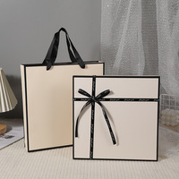Boîte d'emballage rectangulaire à nœud, nouvelle, en matériaux recyclés, finition mate, simple, avec couverture supérieure et inférieure, pour chemise à manches courtes et foulard, personnalisable gratuitement