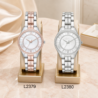 Montre délicate multifonction pour femmes, boîtier en alliage, bracelet en métal, mouvement à quartz chinois, montre-bracelet décontractée pour femmes