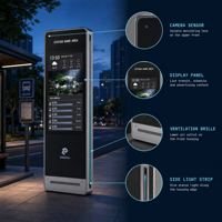 Affichage numérique intelligent pour arrêt de bus extérieur, écran LCD d'information de transit électronique, publicité, OEM, ODM, personnalisé