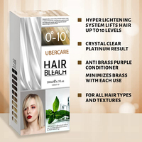 Crème décolorante pour cheveux éclaircissante jusqu'à 9 tons, décolorant pour cheveux sans dommage, crème décolorante pour cheveux pour usage en salon