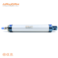Cylindre pneumatique compact à double action MAL avec capteur rond, à économie d'énergie, pour convoyeur, alésage 20, 32, 40 mm, 1,0 MPa