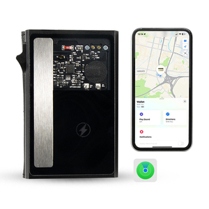 Casekey Saffiano - Tarjetero de Cuero Genuino con Sistema Pop-up, Billetera Delgada e Inteligente para Hombre con Localizador - Product Image 1