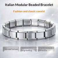 Bracelet de montre unisexe italien en acier inoxydable, module de chaîne plaqué or argenté, design compact et de niche, DIY, délicat et vierge