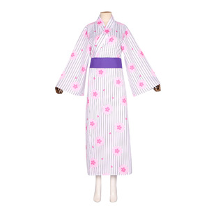 Sweet <b>Demon</b> <b>Slayer</b> Kanroji Mitsuri <b>Cosplay</b> <b>Costume</b> Women Anime Yukata Haori Stage Role Play - Product Image 4