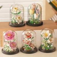 Jouets de construction en blocs de fleurs, nouveau modèle de briques en microplastique, fleurs à assembler soi-même, tournesol, rose, blocs de construction pour enfants