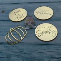 Happy Halloween Mini Acryl Cupcake Topper Anpassbare Größe Disc Design für Baby partys und Halloween Kuchen Dekoration