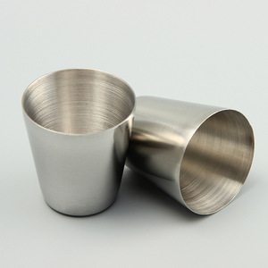 Stainless Steel Tumblers 36x24x42mm Simple Style Portable <b>Mini</b> Cups For Water And Beer - Product Image 2