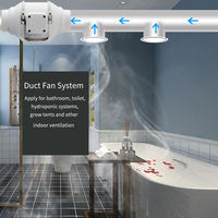 Ventilateur axial électrique pour conduits, extracteur d'air pour salle de bain et cuisine, hydroponie, avec roulement à billes, en plastique, personnalisable OEM/ODM