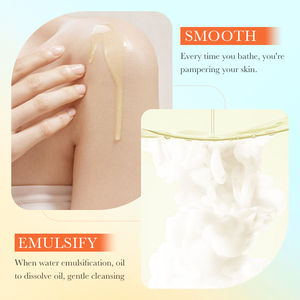 SADOER Venta caliente vitamina C niacinamida Gel de aceite de ducha suavizante de la piel efectos blanqueadores extractos de frutas líquido Extra a base de hierbas - Product Image 4