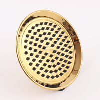 X8675R1BS modèle de luxe or et chrome couleur plaqué laiton matériel salle de bain artistique robinet tête pluie ensemble de douche