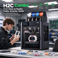 Printer 3D Global Version Bambo H2C Combo EU/UK, Tidak Terkunci, Ringkas, Tertutup, Printer Desktop untuk Pembuat Produk