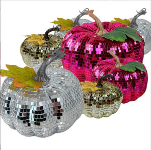 New Product Indoor Christmas Ornament Disco <b>Mirror</b> Manufactures' Pumpkin Minimum Order 100pcs - Product Image 1