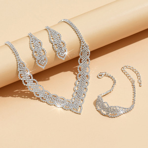 Vente en gros d'usine, bijoux de mariage de haute qualité, fabricants de strass, ensembles de bijoux de mariage, accessoires - Product Image 2