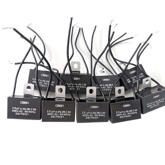 Commercial Cbb61 1.0/1.2/1.5/1.8/2.0/2.5/3.5/4.0 UF 450V AC Floor Desk Table Fan Motor Starting Run Film Capacitor