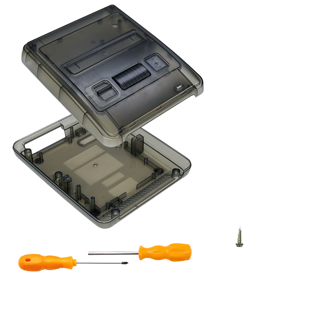 Clear Retro Game Replacement Shell for North American SNES Cartridge Super Famicom Console with Super for NES