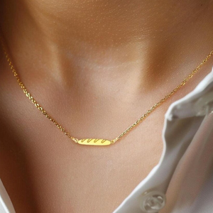 Collana in Acciaio Inossidabile con Ciondolo a Tema Cibo: Pizza, Hotdog, Baguette, Pane Lievitato, Divertente e Delicata, OEM - Product Image 3