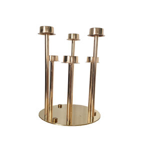 เชิงเทียนอะคริลิค6หัวพร้อมที่วางเทียนโลหะสำหรับงานแต่งงานวันวาเลนไทน์ของตกแต่งบ้านโต๊ะวางดอกไม้เชิงเทียน - Product Image 5