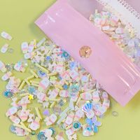 500g saupoudrer Slime mélangé cristal diamants arc-en-ciel coeur polymère tranches argile arrose pour l'artisanat faisant bricolage Slime remplissage