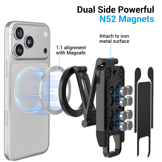 Portable Flexible Hook Magnetic Mobile Phone Photography Stand for Desk Use Vlog Blogger Live Streaming & Gym Stand