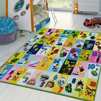 Alfombra Antideslizante Gris con Diseño de Sistema de Tráfico Multicolor para Habitación Infantil, Pelo Corto, Ideal para Decoración de Halloween y Navidad