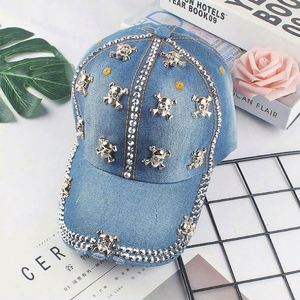 European American High Quality Washed Distressed Denim Promotional Silk Screen Printed Baseball Cap Breathable Comfort - Product Image 4
