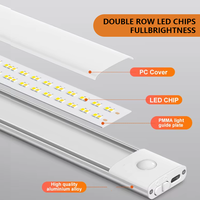 Luces LED Magnéticas con Sensor de Movimiento para Debajo del Gabinete, Recargables por USB, para Cocina, Armario