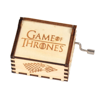 Boîte à musique en bois à manivelle de Game of Thrones - Rétro 18 notes Caja Musical Navidad Cadeau festif