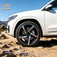 Nouvelle jante en alliage forgé à 5 branches sur mesure, déport de 25 mm, finition noire usinée, pièces automobiles de remplacement de qualité supérieure, compatible OEM/ODM