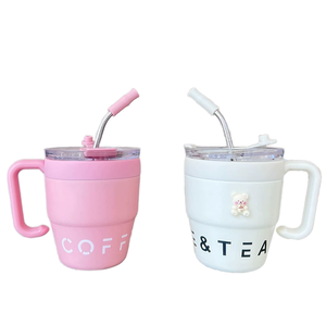 <span class=keywords><strong>Tazza</strong></span> da Caffè Hongtai HT-WG 350 ml in Acciaio Inox <span class=keywords><strong>a</strong></span> Doppia Parete con Isolamento Sottovuoto, Cannuccia e Design Contemporaneo per il Ritorno <span class=keywords><strong>a</strong></span> Scuola - Product Image 1