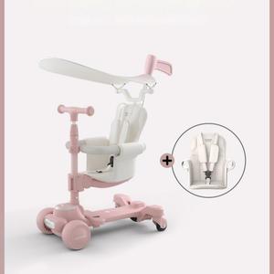 Trottinette pour enfants, trottinette pliable à trois roues pour enfants, comprend un pare-soleil et un siège de sécurité. - Product Image 4