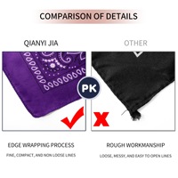 Custom logo vintage paisley bandana van polyester, hiphop streetwear hoofdsjaal, multifunctionele vierkante sjaal, gezichtsmasker voor heren en dames