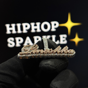 จี้ห้อยคอแบบกำหนดเองสไตล์ฮิปฮอป HIPHOP SPARKLE P88 เงินแท้ 925 ประดับเพชรโมอิสซาไนต์ VVS ชุบทอง 18K พร้อมจี้รูปหัวใจสองชั้น - Product Image 6