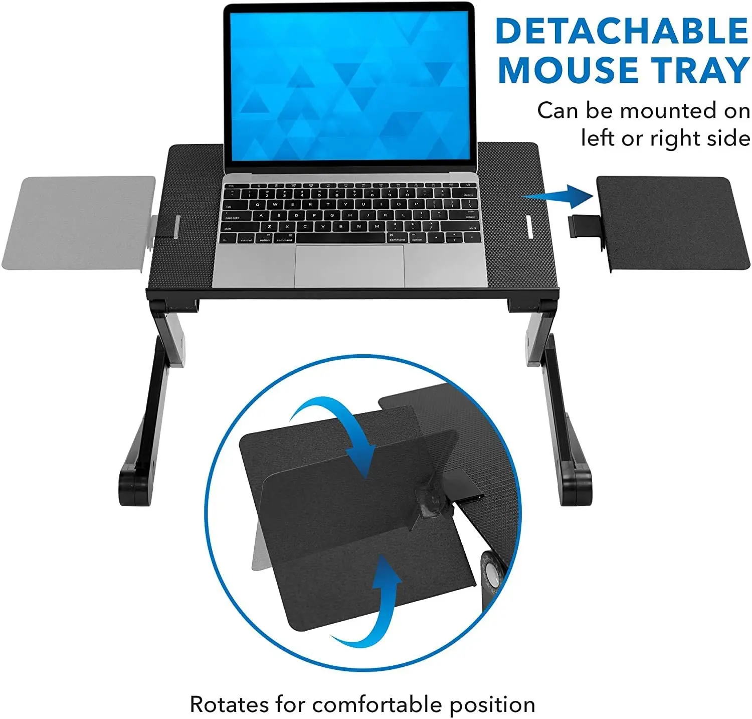 Adjustable and Portable Laptop Stand with Cooling fans & Mouse pad.
