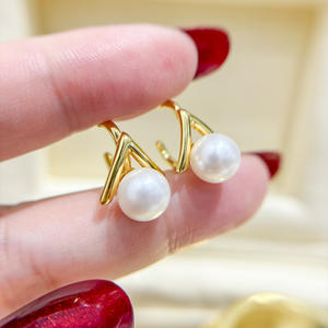 ถาดเปล่าสำหรับทำเครื่องประดับมุก DIY เงินแท้ S925 สำหรับใส่ลูกปัดกลมขนาด 7-9 มม. ต่างหูแฟชั่น 22203 - Product Image 2