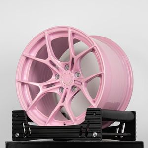 Nuevas Llantas de Aleación Forjadas con Acabado Rosa Personalizado, Venta Directa de Fábrica, Color Personalizado Disponible, Ajuste Universal para Rines de 18 Pulgadas - Product Image 1