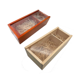 Boîtes cadeaux pour vin rouge, whisky et vin de style chinois, logo personnalisable, plusieurs tailles disponibles, en bois de pin avec tiroir coulissant. - Product Image 4