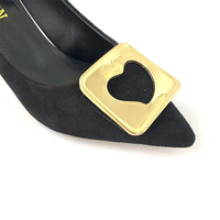 Vente en gros d'usine de clips de chaussures à boucle dorée pour chaussures en cuir pour femmes accessoires de chaussures
