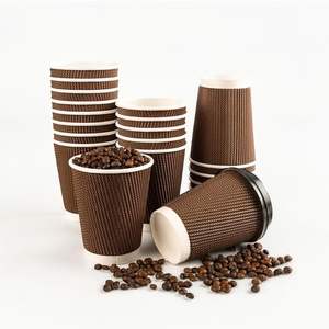 Vasos de Papel Desechables Biodegradables de Pared Simple PLA con Logotipo Personalizado para Café para Llevar, Venta al por Mayor de Fábrica - Product Image 1