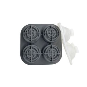 Grand bac à glace en silicone carré et rond personnalisé personnalisé boîte à moule à whisky rose quatre consécutives avec logo inclus - Product Image 3