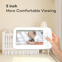 Tuya Akıllı Bebek Uyku Monitörü Gece Görüşü Sıcaklık Ağlama Sesi Algılama 720P 5 İnç Ekranlı Bebek Monitörü Kamera ve Sesli