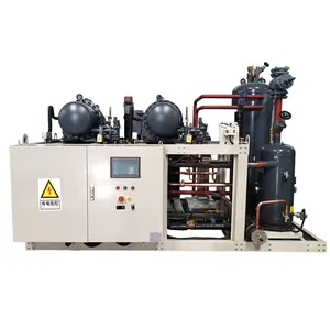 water cooled big capacity electronic control box include refrigeration machine screw compressor parallel condensing unit