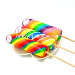 Piruleta de arcoíris con forma de pene, partes del cuerpo, colores, sexy, caramelo duro - Product Image 1