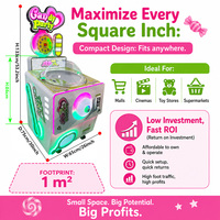MAKERLuxury Machine à bonbons LED, machine à grue de distribution de prix, Maquina De Caramelos pour parcs d'attractions, cinémas et centres de divertissement familial