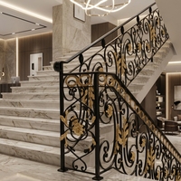 Rampe de sécurité en verre et acier inoxydable forgé sur mesure, style moderne, pour balcons intérieurs et hôtels - Installation facile
