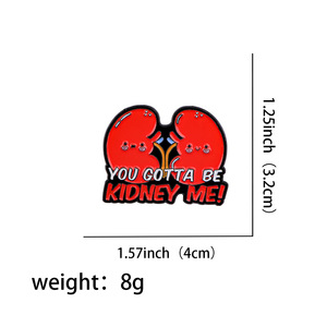 Medische Pil Cartoon Menselijk Orgaan Arts Geschenk Verpleegster Spelden - Product Image 2