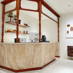 Hiện đại 3D travertine tường tấm trang trí siêu mỏng linh hoạt đá slab mềm uốn cong đá ngoại thất với thiết kế 3D - Product Image 2