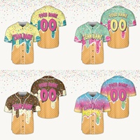 Maillot de baseball goutte à goutte personnalisé pur maillot de baseball par sublimation bouton complet uniformes de baseball et de softball