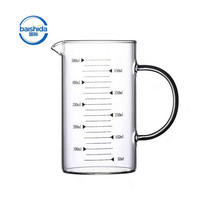 Verre à mesurer en borosilicate résistant à la chaleur, 500 ml, 1000 ml, grande capacité, avec poignée, compatible micro-ondes